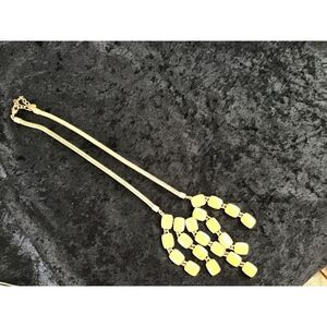 Talbot Statement Bib Necklace Yellow Gold Tone 20 Inches Glows Vintage